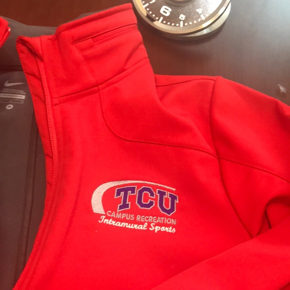 Nike Women’s TCU Jacket Full Zipper Medium Red - Picture 5 of 6
